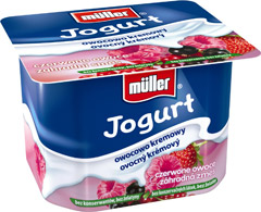 Jogurt Muller czerwone owoce