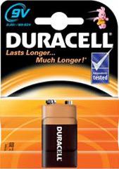 Bateria Duracell 6LR61 9V