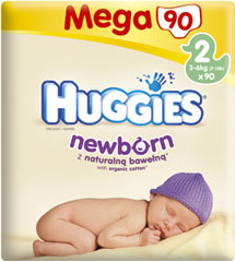 Pieluszki Huggies mini Newborn mega paczka