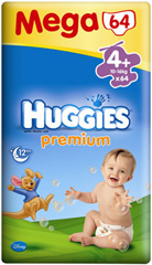 Pieluszki Huggies maxi+ (4+)  ok. 9-19 miesięcy (10-16 kg)