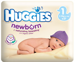 Pieluszki Huggies Newborn 1 2-5 kg 