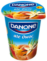 Jogurt Danone ale Owoc! brzoskwinia i wanilia 