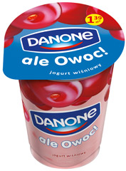 Jogurt Danone Ale Owoc! wiśnia 