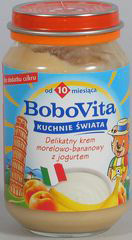 Bobovita deser morelowo - bananowy z jogurtem