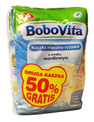 Kaszka Bobovita mleczno-ryżowa z waniliową 2x230g 