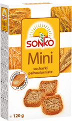 Sonko. Mini sucharki pełnoziarniste 120 g.