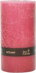 Świeca Rustic walec różowy 