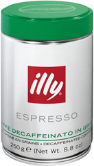 Kawa Illy espresso mielona bezkofeinowa 