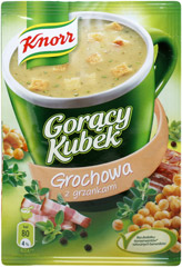 Gorący Kubek Knorr zupa grochowa z grzankami 