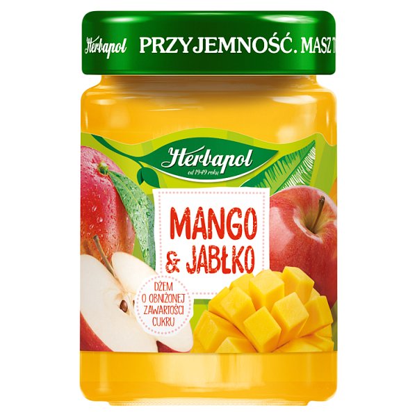 Herbapol Dżem o obniżonej zawartości cukru mango &amp; jabłko 280 g
