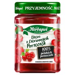 Herbapol Dżem z czerwonych porzeczek o obniżonej zawartości cukru 280 g