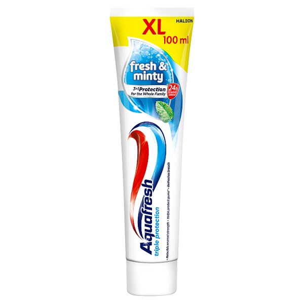 Aquafresh XL Triple Protection Fresh &amp; Minty Pasta do zębów z fluorkiem 100 ml