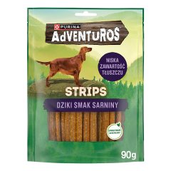 Purina AdVENTuROS Strips Karma dla psów dziki smak sarniny 90 g