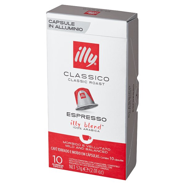 Illy Classico Espresso Kawa mielona w kapsułkach 57 g (10 sztuk)