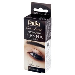 Delia Cosmetics Eyebrow Expert Kremowa henna do brwi 3.0 ciemny brąz