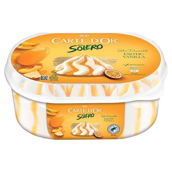 Carte D&#039;Or Les Desserts Solero Lody waniliowe z sorbetem i sosem z owoców egzotycznych 825 ml