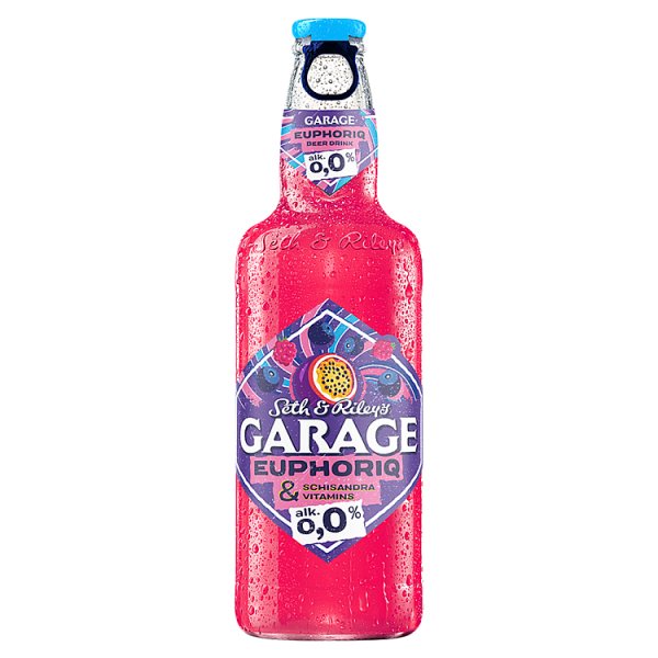 Seth &amp; Riley&#039;s Garage Euphoriq Bezalkoholowy napój piwny o smaku jagód i marakui 400 ml