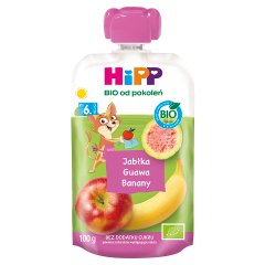 HiPP BIO Mus owocowy jabłka guawa banany po 6. miesiącu 100 g