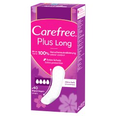 Carefree Plus Long Wkładki higieniczne bezzapachowe 40 sztuk