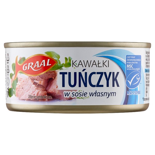 Graal Tuńczyk kawałki w sosie własnym 170 g