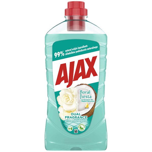 Ajax Dual Fragrance Gardenia zmieniająca się w Kokos płyn uniwersalny 1l