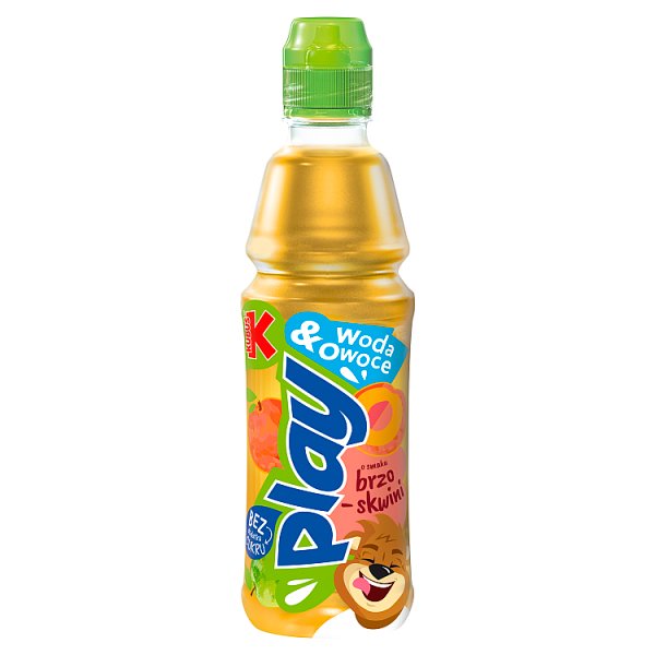 Kubuś Play Woda &amp; Owoce Napój owocowy o smaku brzoskwini 400 ml