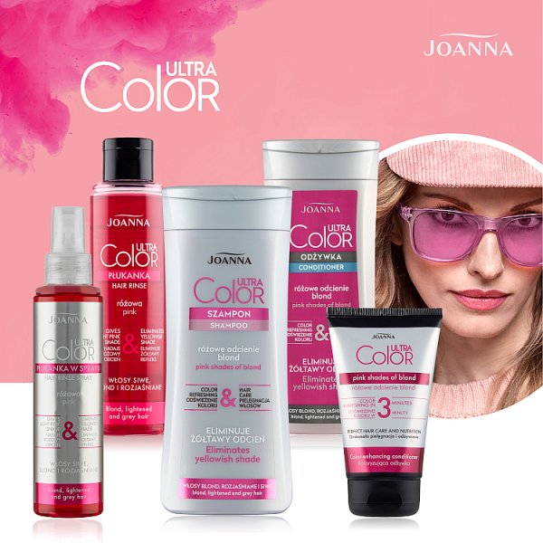 Joanna Ultra Color Szampon różowe odcienie blond 200 ml