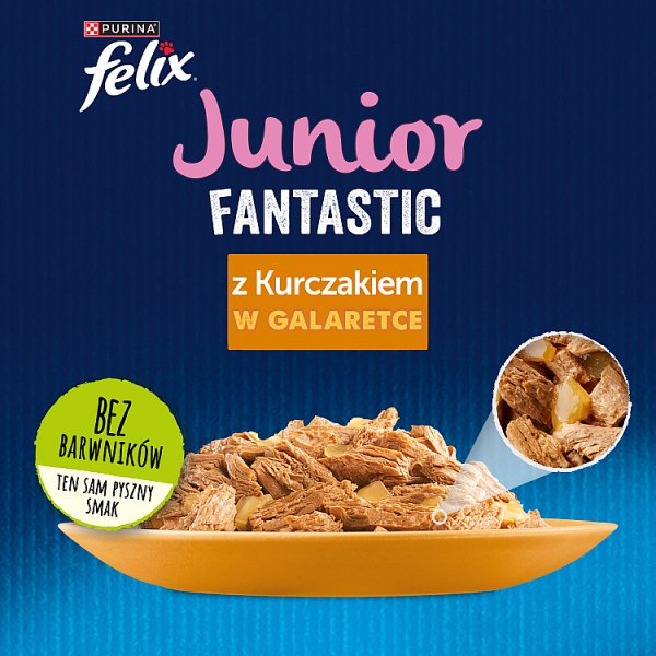 Felix Fantastic Junior Karma dla kociąt kurczak w galaretce 85 g