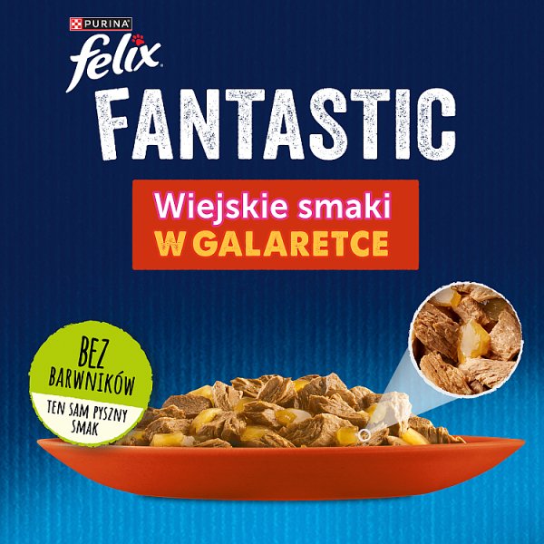 Felix Fantastic Karma dla kotów wiejskie smaki w galaretce 340 g (4 x 85 g)
