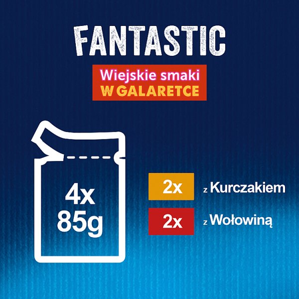 Felix Fantastic Karma dla kotów wiejskie smaki w galaretce 340 g (4 x 85 g)
