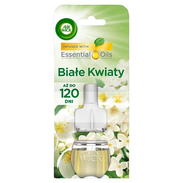 Air Wick Essential Oils Elektryczny odświeżacz powietrza o zapachu białych kwiatów 19 ml