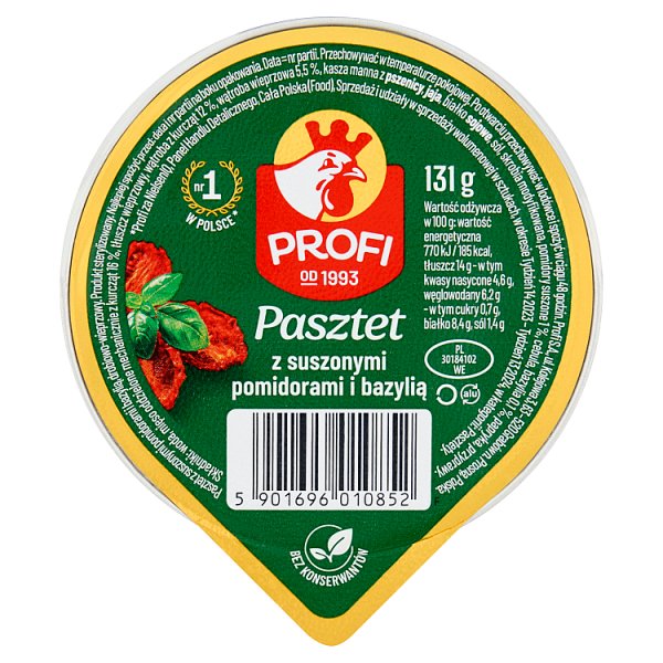 Profi Pasztet z suszonymi pomidorami i bazylią 131 g