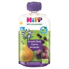HiPP BIO Mus owocowy gruszki śliwki czarne porzeczki po 6. miesiącu 100 g