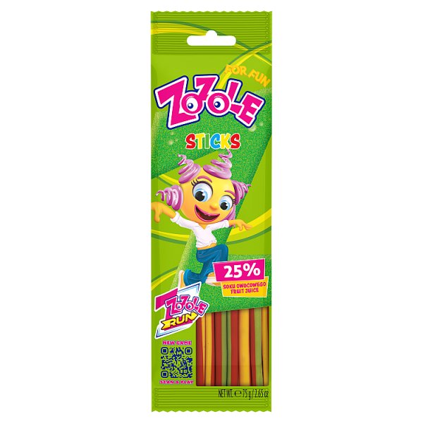 Zozole Hello Żelo Sticks Żelki o smaku owocowym 75 g