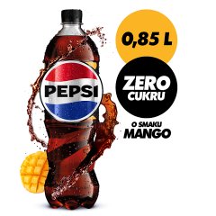Pepsi-Cola Zero cukru Napój gazowany typu cola o smaku mango 0,85 l