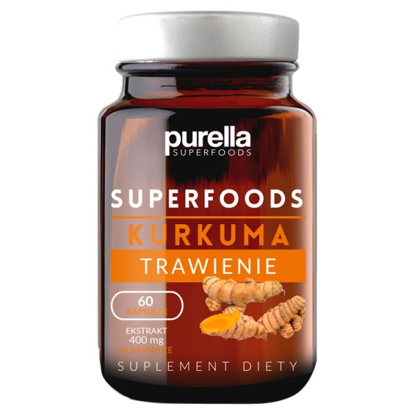 Purella Superfoods Suplement diety kurkuma 30,06 g (60 sztuk)