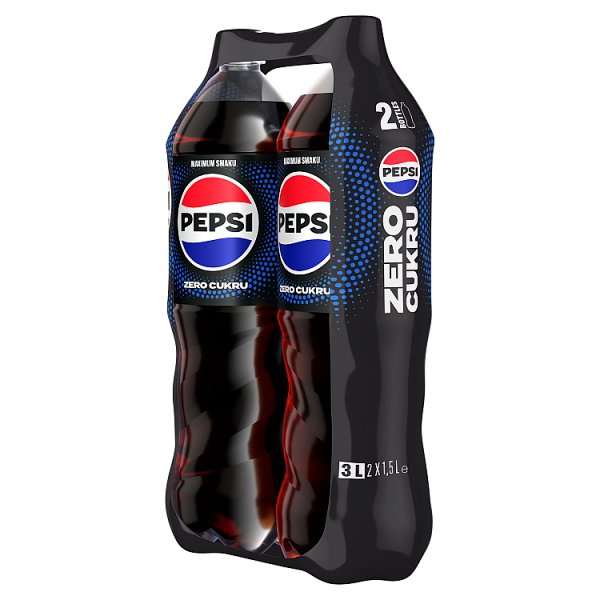 Pepsi-Cola Zero cukru Napój gazowany o smaku cola 3 l (2 x 1,5 l)