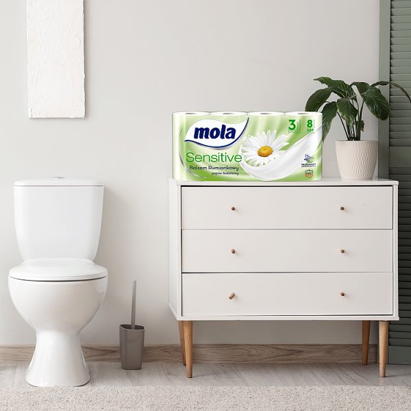 Mola Sensitive Papier toaletowy balsam rumiankowy 8 rolek