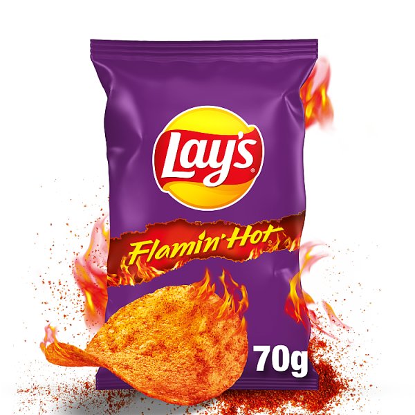 Lay&#039;s Flamin&#039; Hot Chipsy ziemniaczane o smaku bardzo pikantnym 70 g