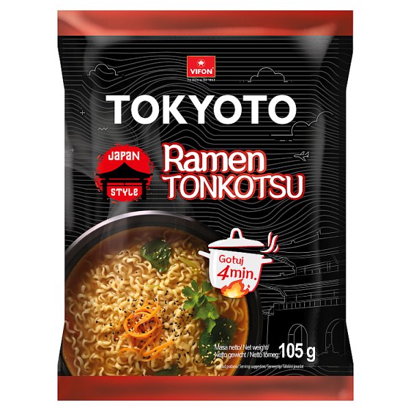 Zupa nudle Vifon tokyoto ramen tonkotsu smak wieprzowiny 105g 