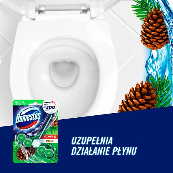 Domestos Power 5 Pine Kostka toaletowa 55 g