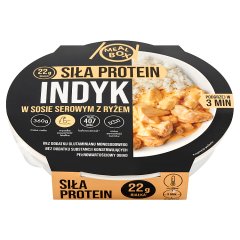 Meal Box Siła Protein Indyk w sosie serowym z ryżem 360 g
