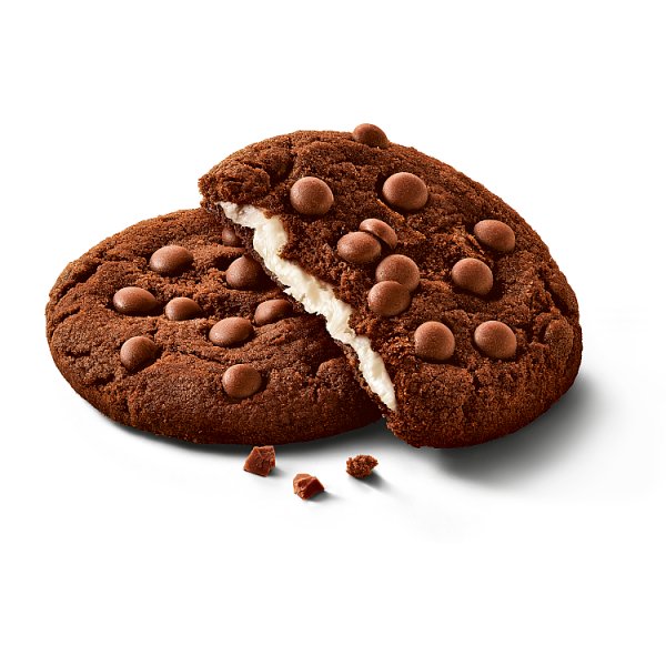 Milka Sensations Cookies Ciastka kakaowe z kawałkami czekolady i nadzieniem o smaku waniliowym 156 g