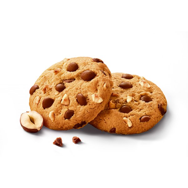 Milka Pieguski Choco Cookies Nut Ciasteczka z kawałkami czekolady mlecznej i orzechami 135 g