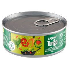Laguna Tungo Produkt sojowo-pszenny w kawałkach w sosie z suszonym pomidorem i bazylią 100 g