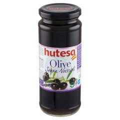 Hutesa Czarne oliwki bez pestek w zalewie 350 g