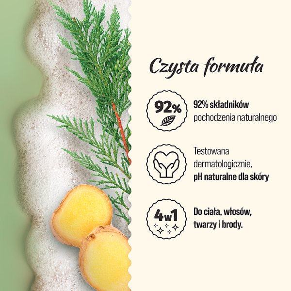 Le Petit Marseillais Żel pod prysznic dla mężczyzn imbir &amp; drzewo cyprysowe 400 ml