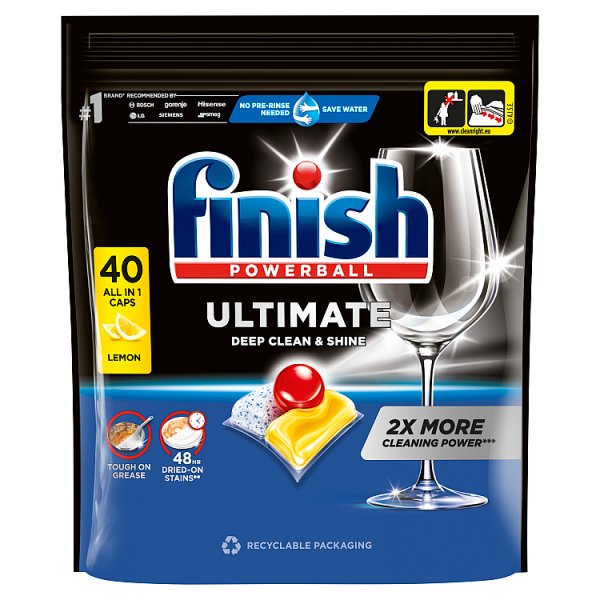 Finish Ultimate Lemon Kapsułki do mycia naczyń w zmywarce 516 g ( 40 sztuk)