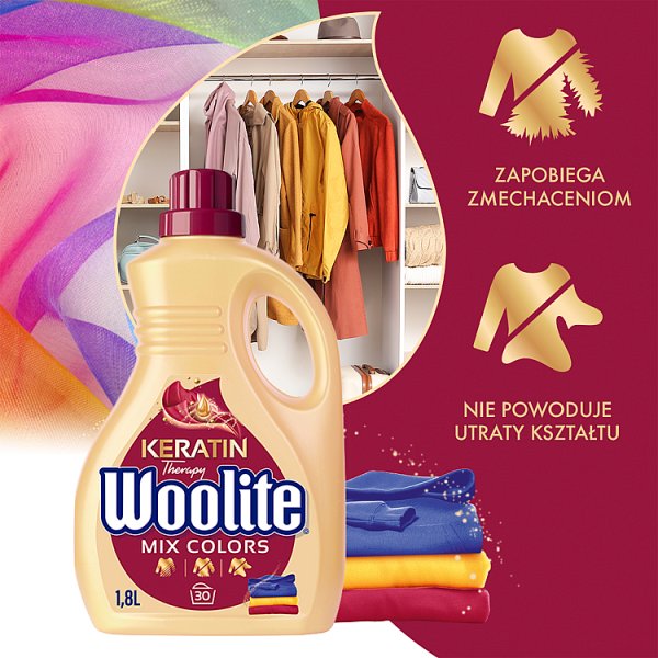 Woolite Keratin Therapy Płyn do prania do kolorów 1,8 l (30 prań)
