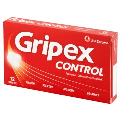 Gripex Control 500 mg + 50 mg Tabletki 12 sztuk